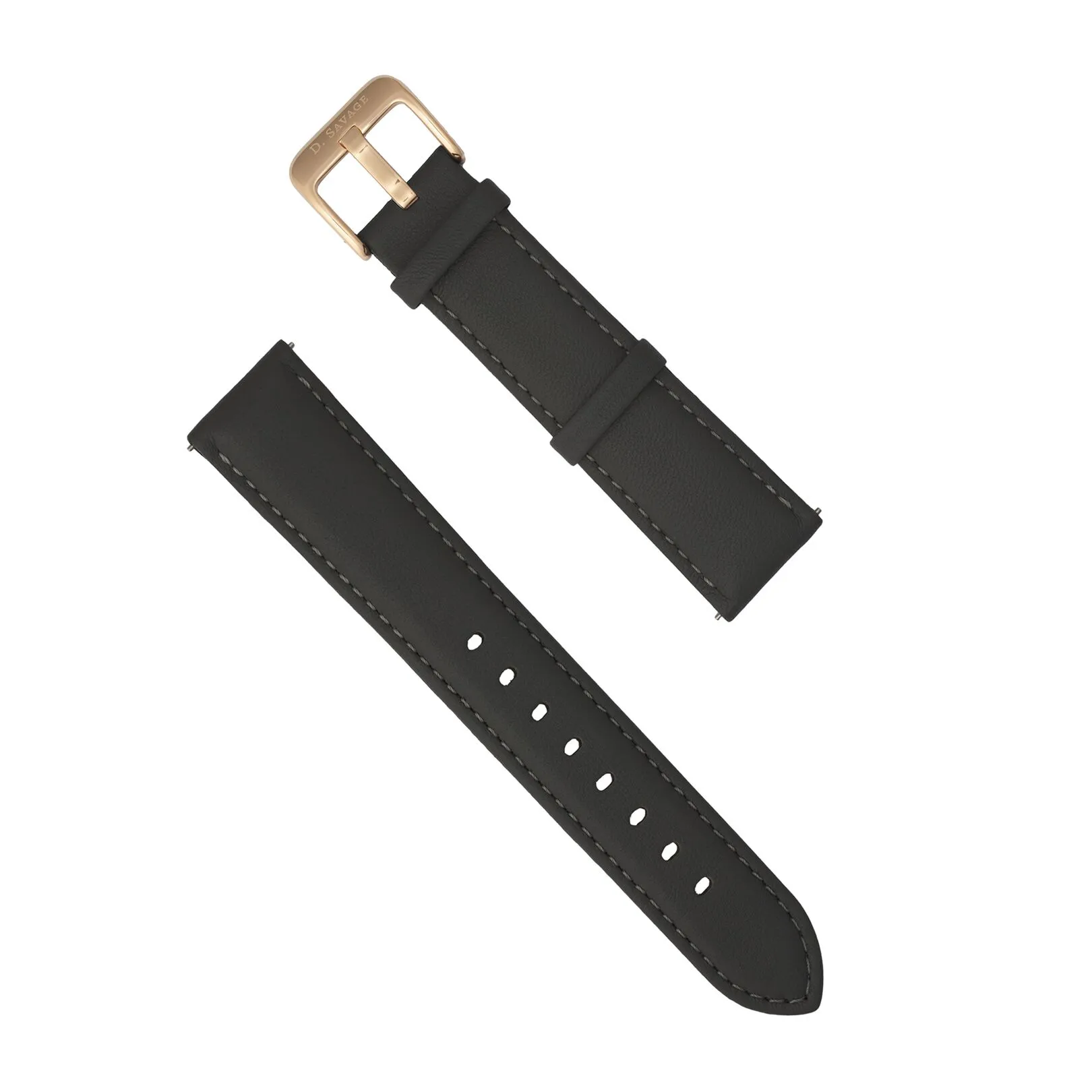 Rose Jet Leather 36mm Strap