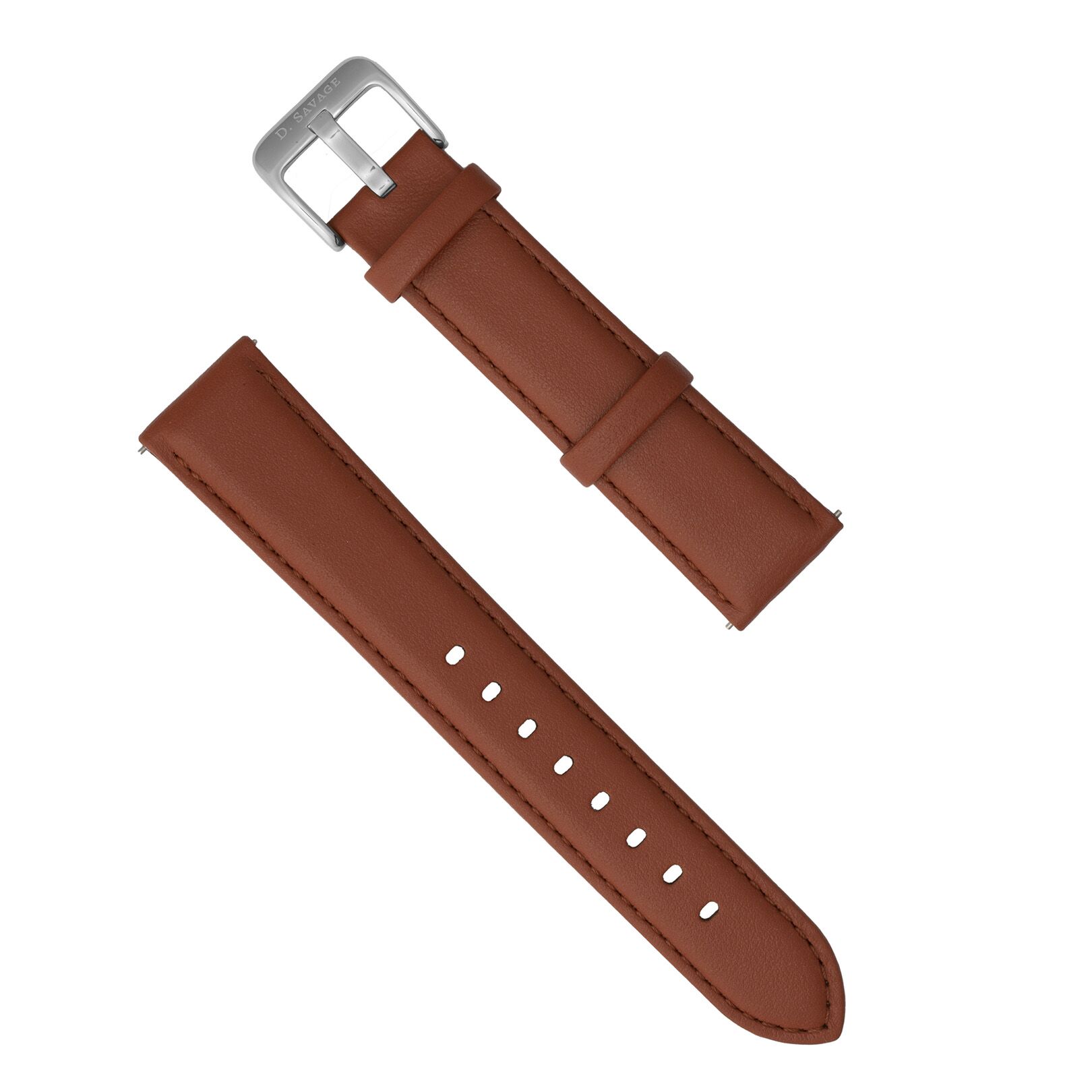 Silver Maple Leather 40.8mm Strap