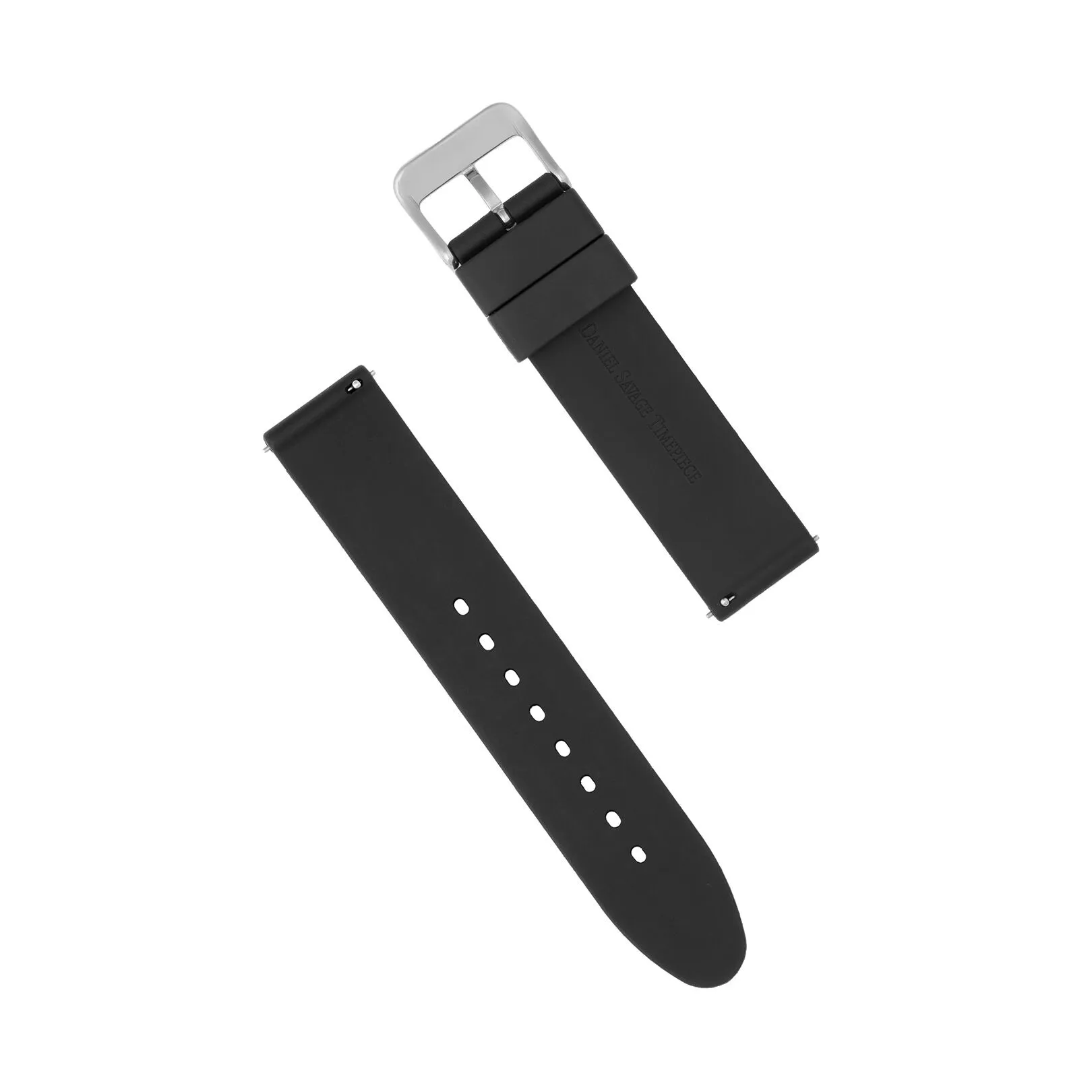 Silver Jet Rubber 40.8mm Strap