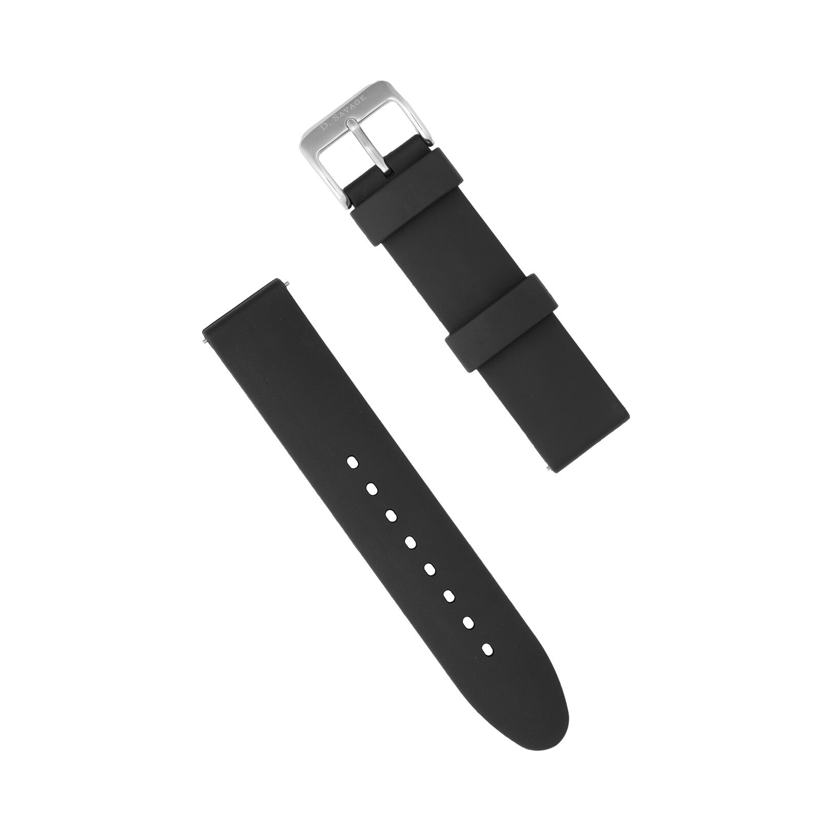 Silver Jet Rubber 40.8mm Strap