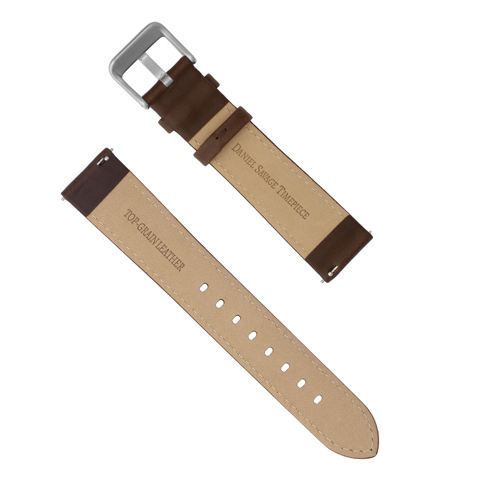 Silver Oak Leather 40.8mm Strap