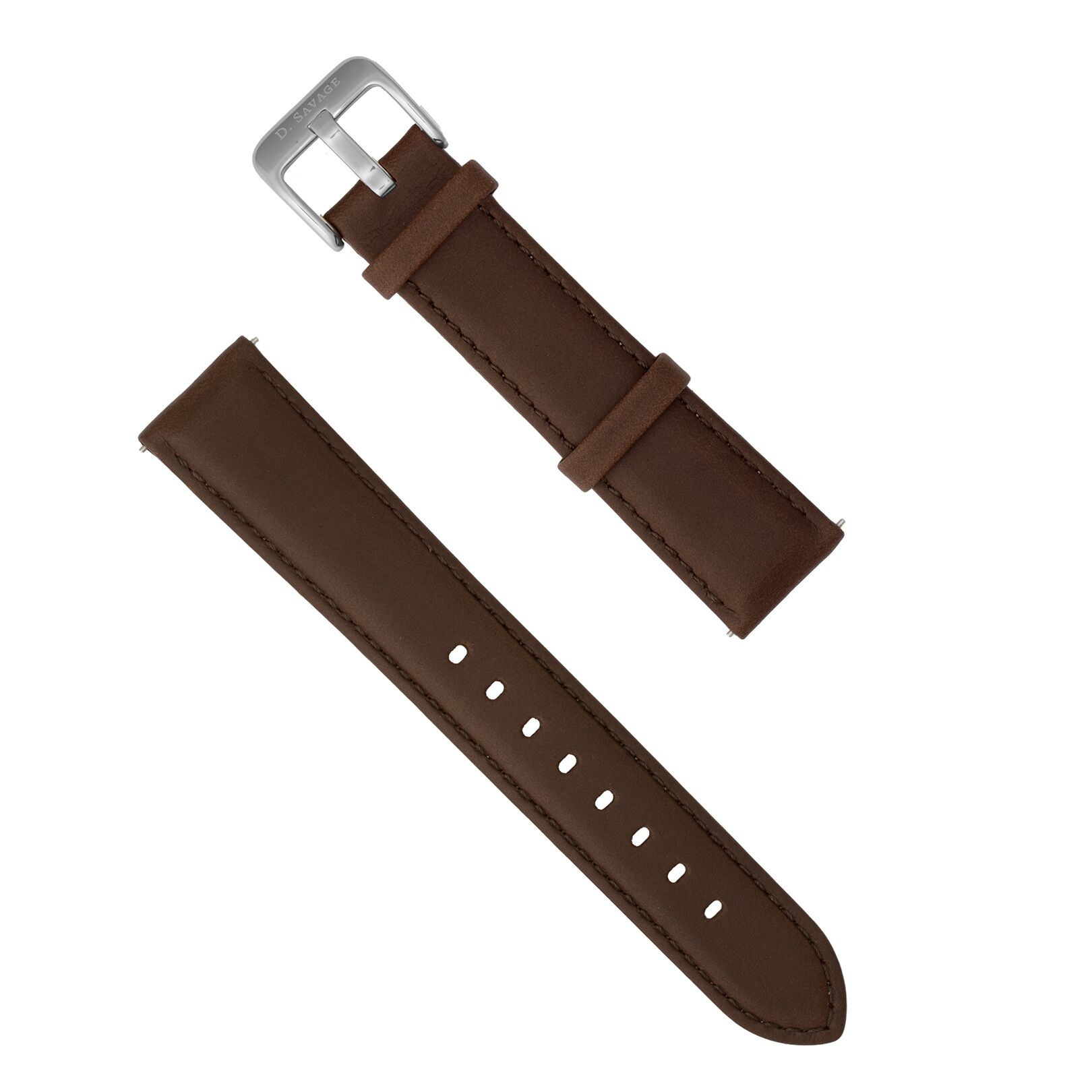 Silver Oak Leather 40.8mm Strap