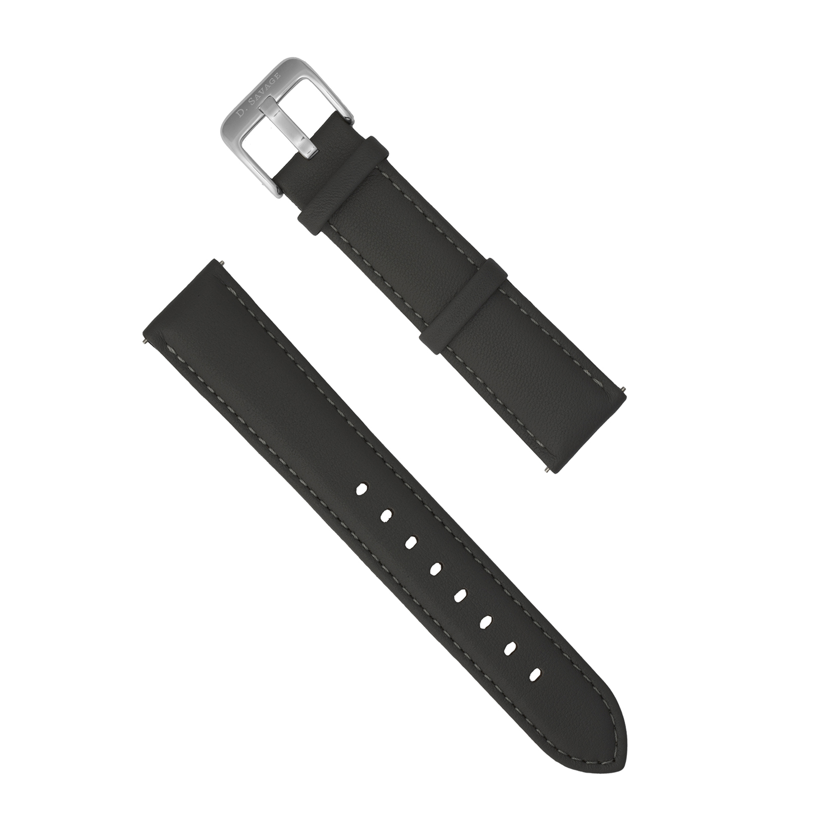 Silver Jet Leather 36mm Strap
