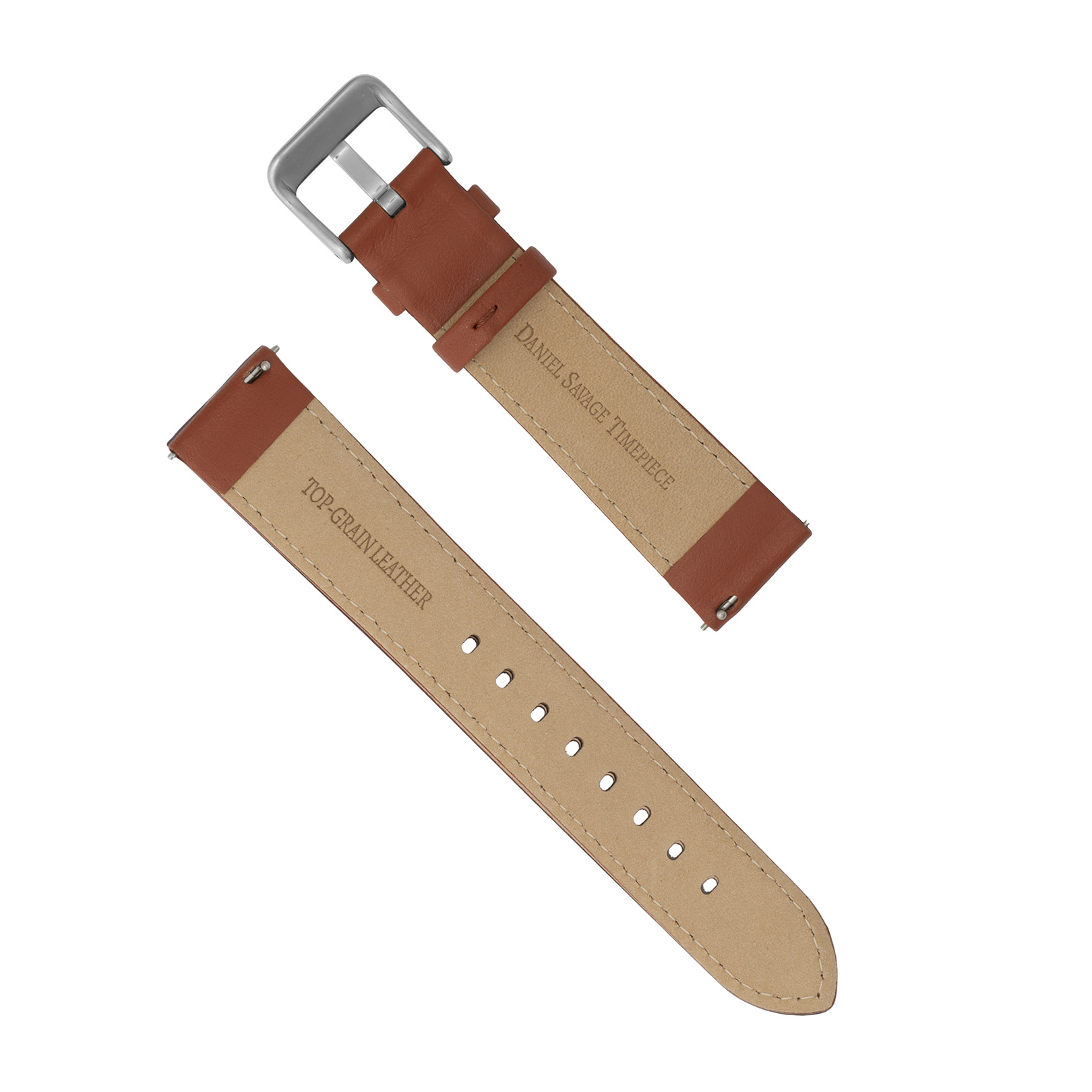 Silver Maple Leather 36mm Strap