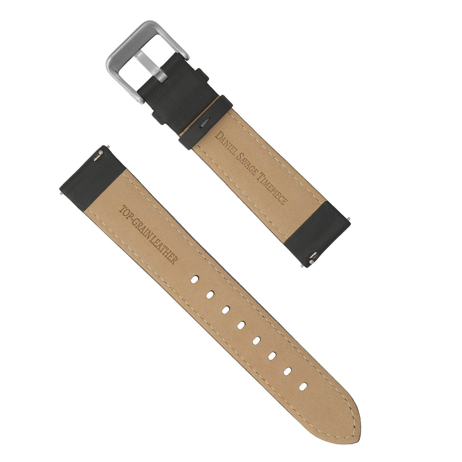 Silver Jet Leather 40.8mm Strap
