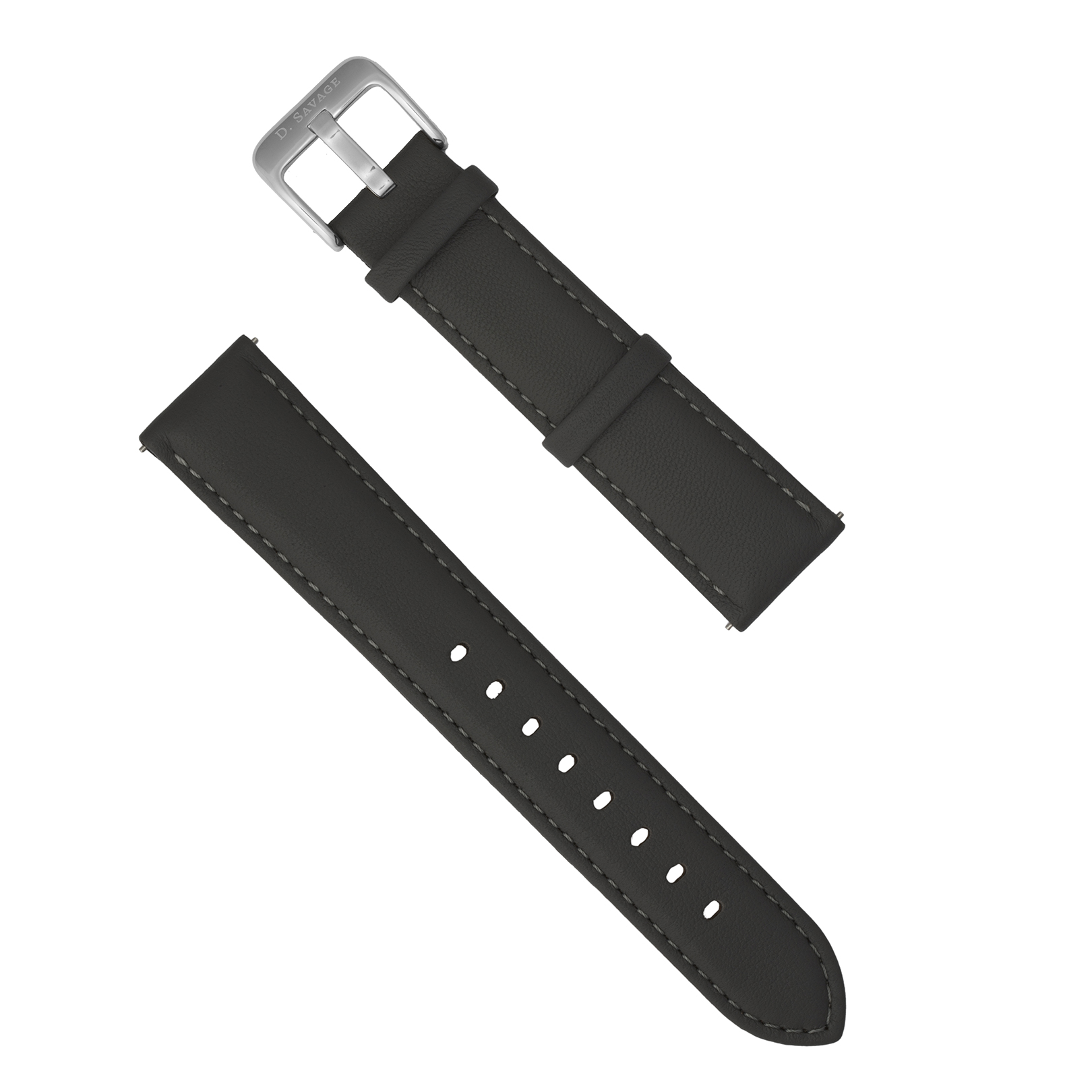 Silver Jet Leather 40.8mm Strap