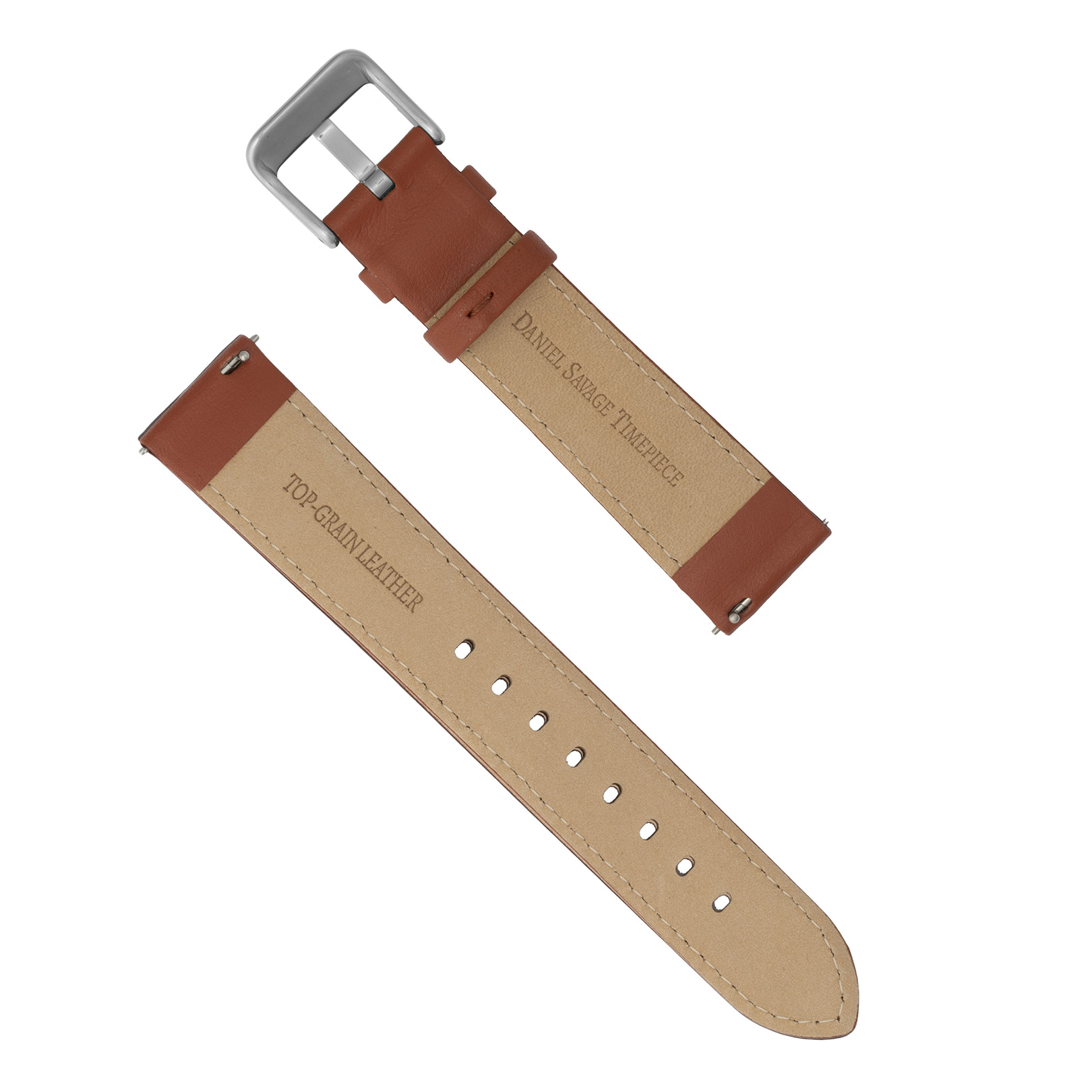 Silver Maple Leather 40.8mm Strap